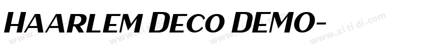 Haarlem Deco DEMO字体转换